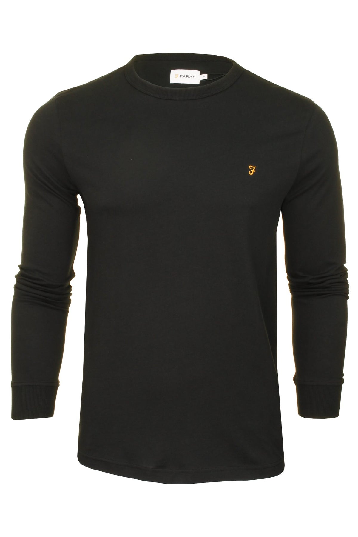 Farah Mens 'Wothington' T-Shirt - Long Sleeved, 01, F4Ksb057, Black