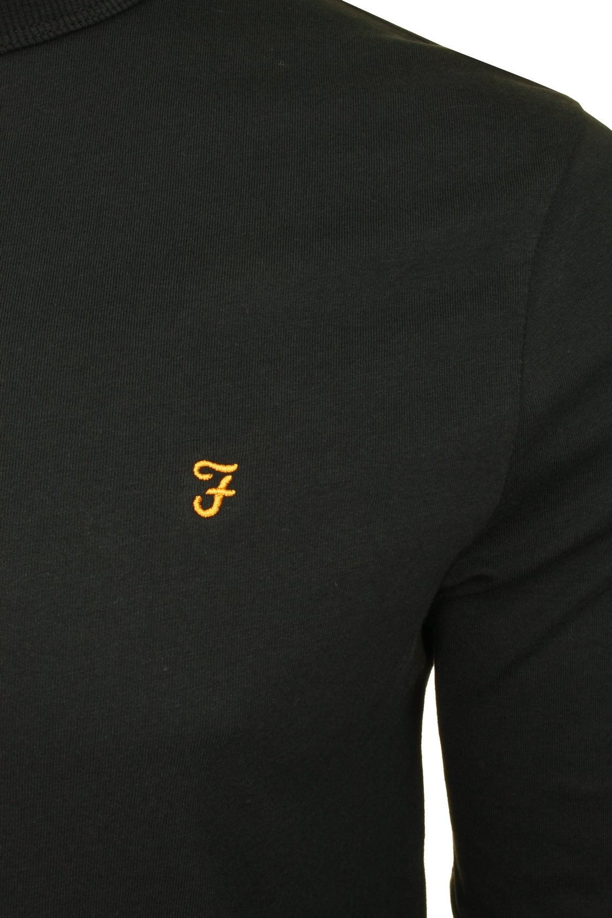 Farah Mens 'Wothington' T-Shirt - Long Sleeved, 02, F4Ksb057, Black