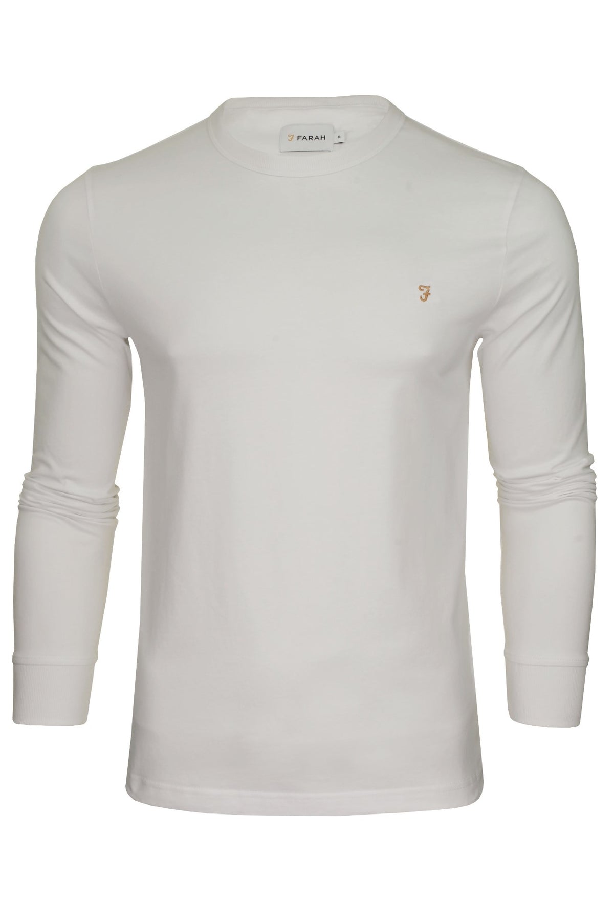 Farah Mens 'Worthington' Long Sleeved T-Shirt, 01, F4Ksb057, White