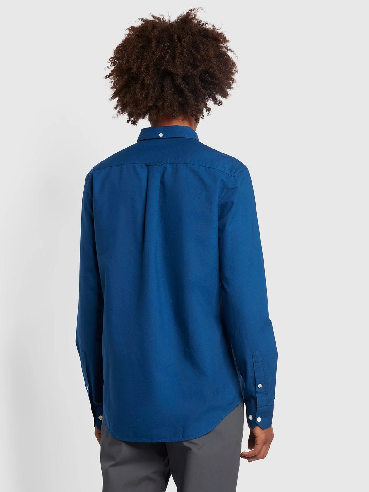 Farah Mens 'Brewer' Cotton Oxford Shirt Slim Fit, 03, F4Wsb060, Blue Peony