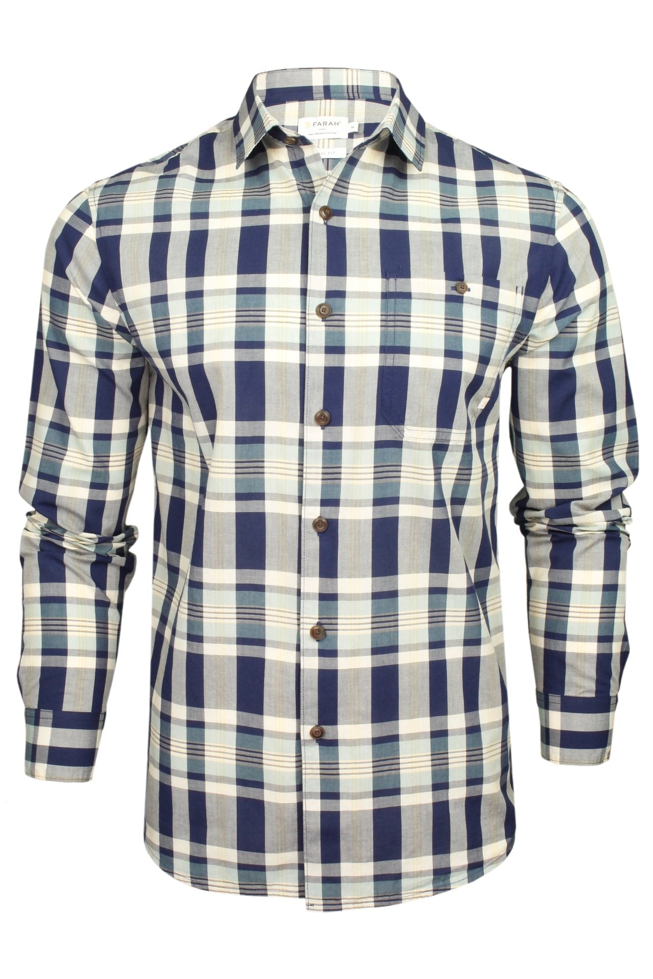 Mens checked 2024 shirts long sleeve