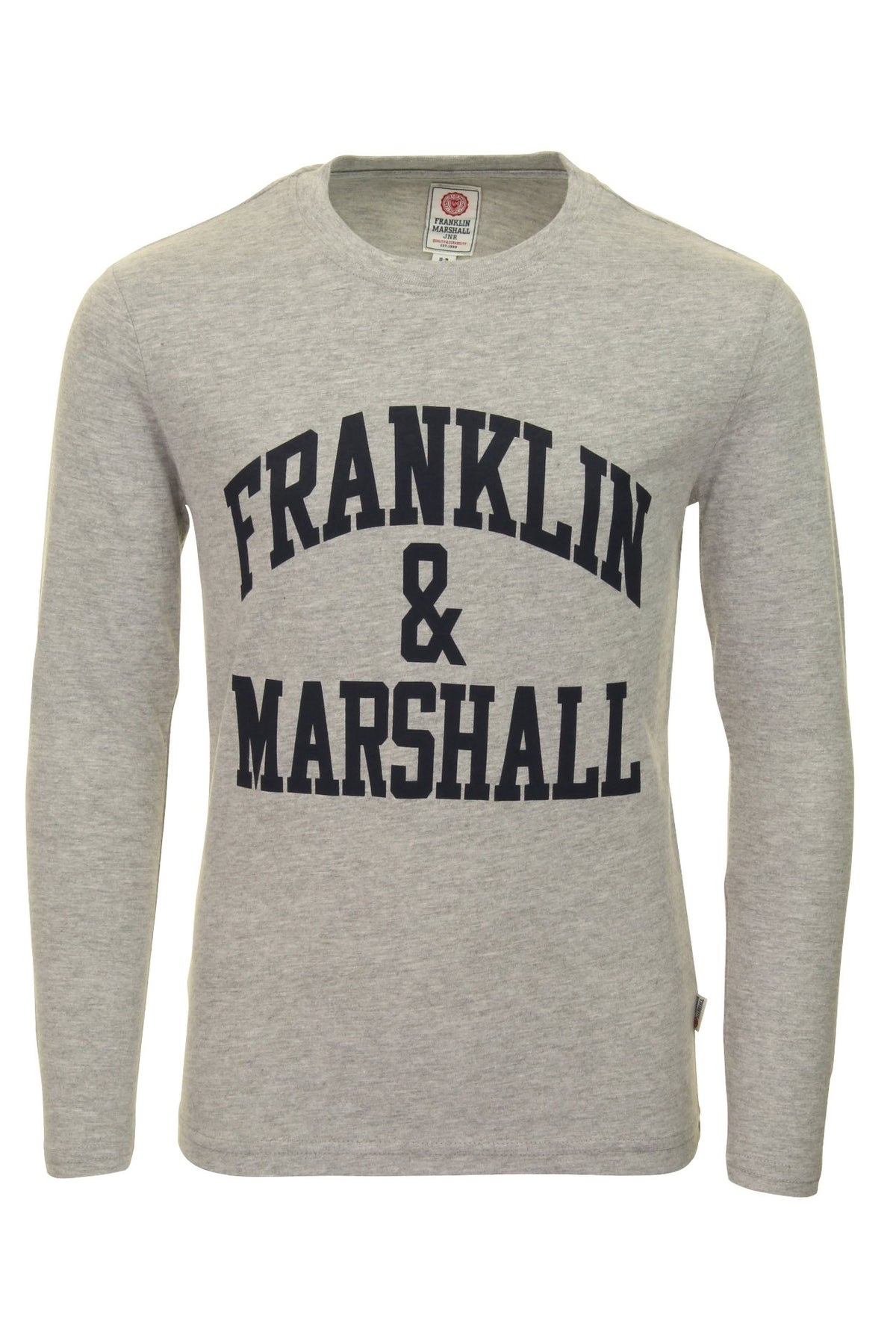Franklin & Marshall Boys Long Sleeved T-Shirt, 01, Fms0351, Vintage Grey Heather