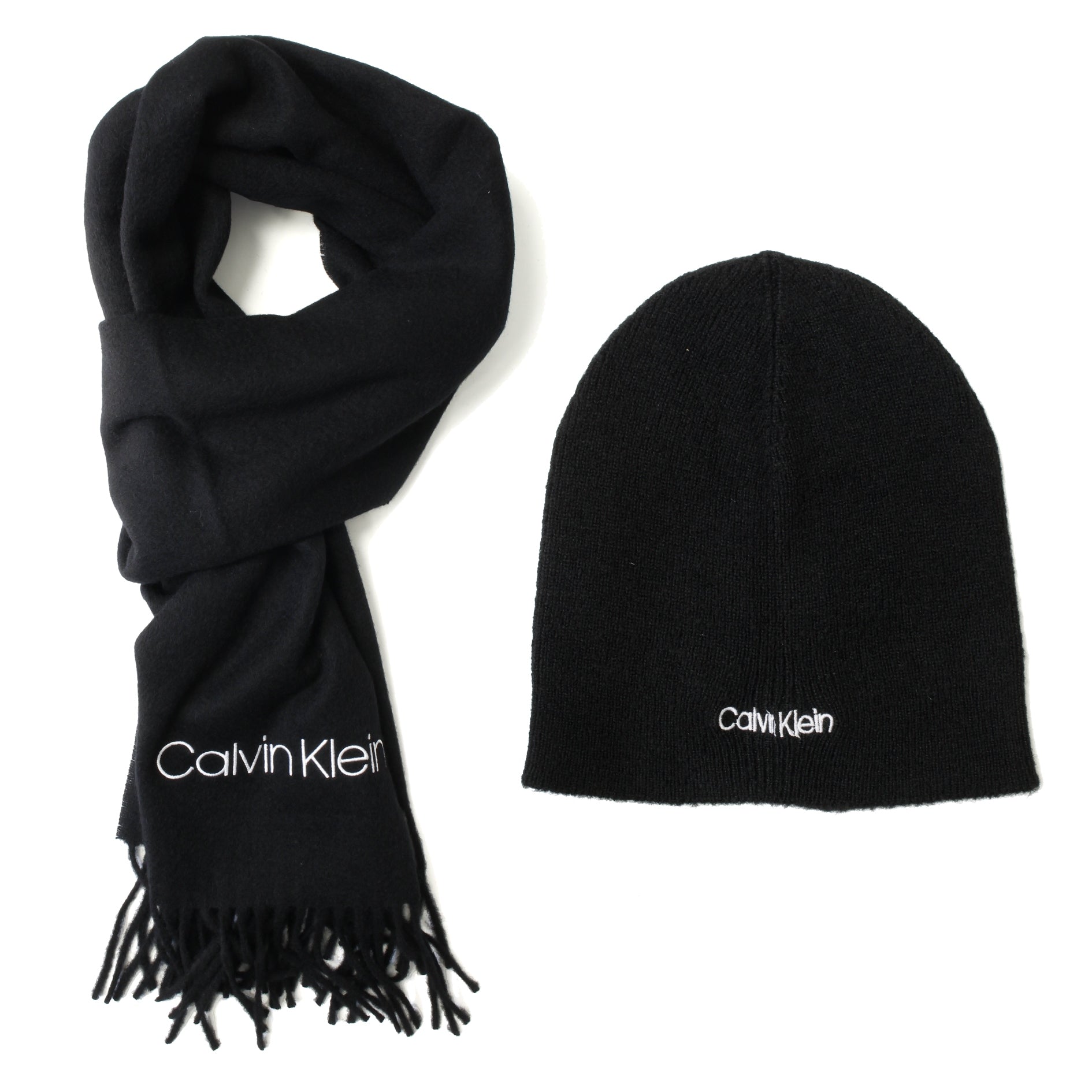 Calvin Klein Mens Basic Wool Beanie Scarf Set Eon Clothing