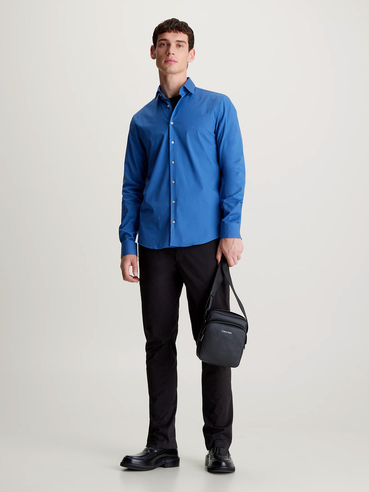 Calvin Klein Must Pebble Reporter Bag, 02, K50K511606, Ck Black Pebble