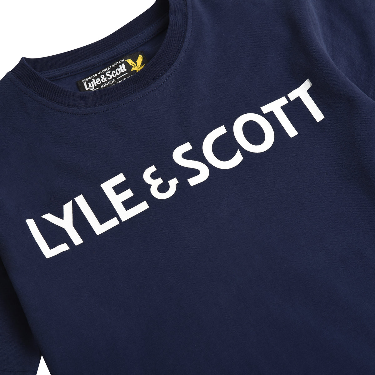 Lyle & Scott 'Text Tee' Long Sleeved T-Shirt, 03, Lsc0951, Navy Blazer