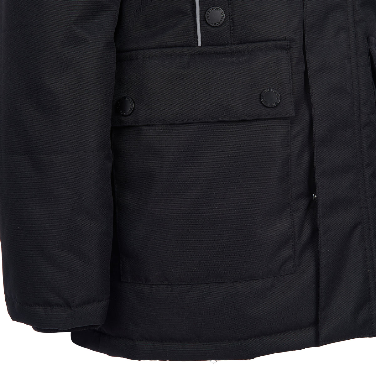 Lyle & Scott Boys Double Pocket Puffer Jacket, 05, Lsc1088, Black