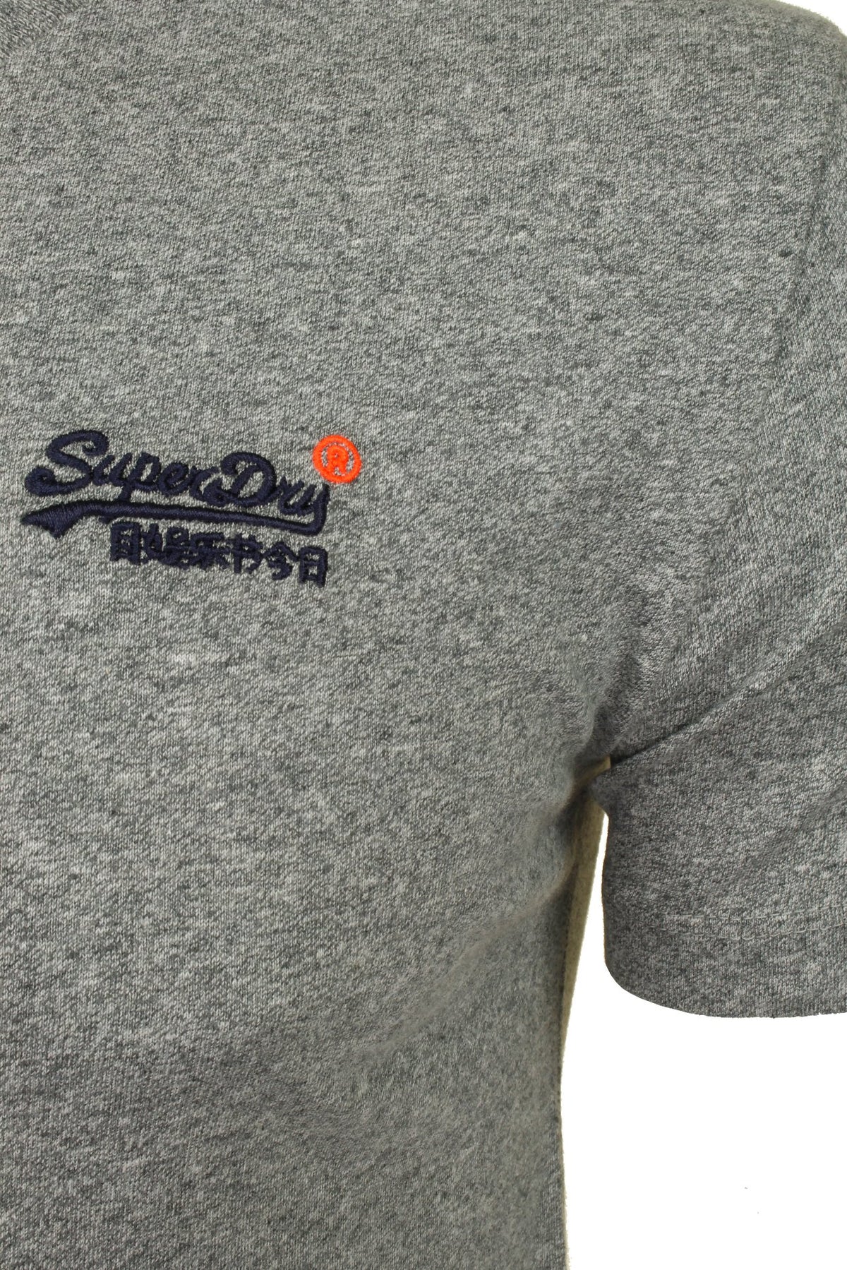 Superdry Men's 'Orange Label' V Neck T-Shirt - Short Sleeved, 02, M1010209A, Grey Marl