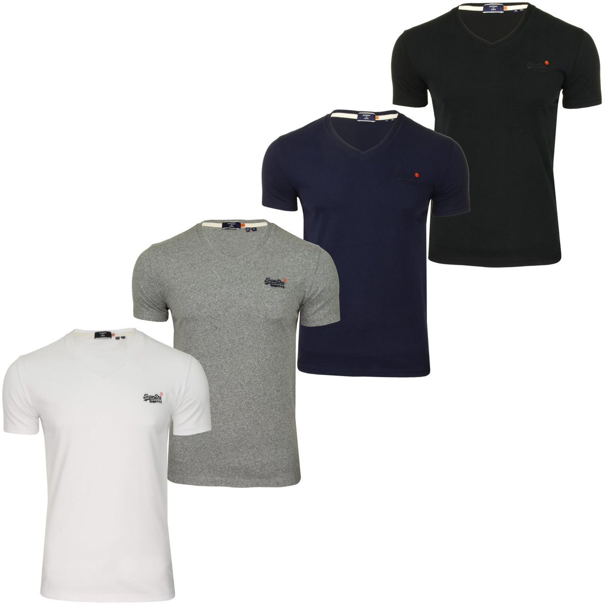 Superdry Men's 'Orange Label' V Neck T-Shirt - Short Sleeved, 01, M1010209A