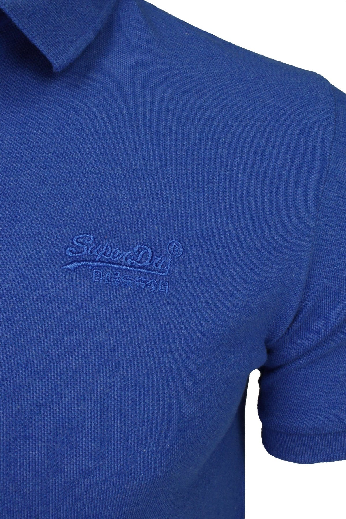 Superdry Polo Shirt 'Classic Pique Polo' Short Sleeve, 02, M1110247A, Varsity Blue Marl