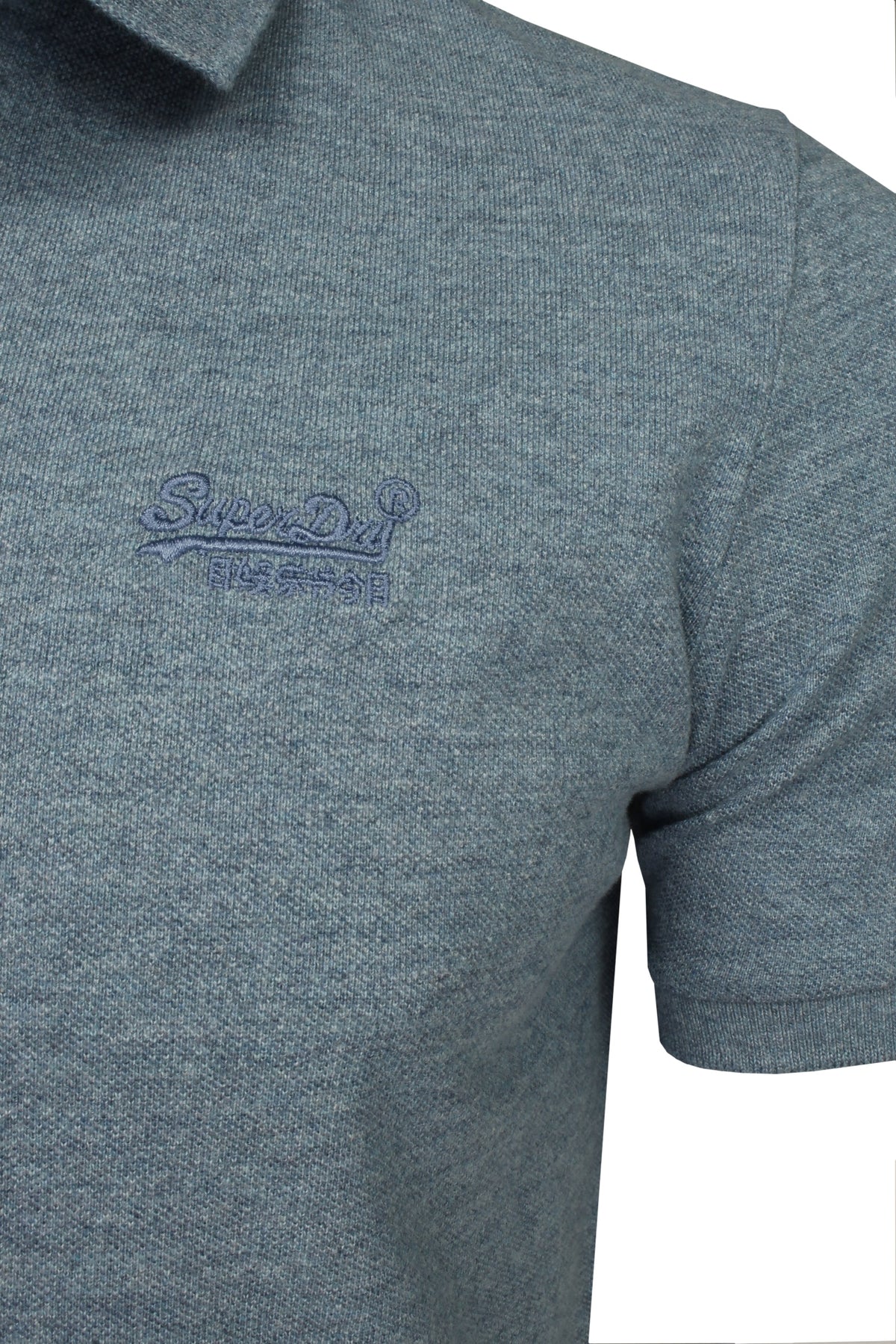 Superdry Polo Shirt 'Classic Pique Polo' Short Sleeve, 02, M1110247A, Desert Sky Blue Grit