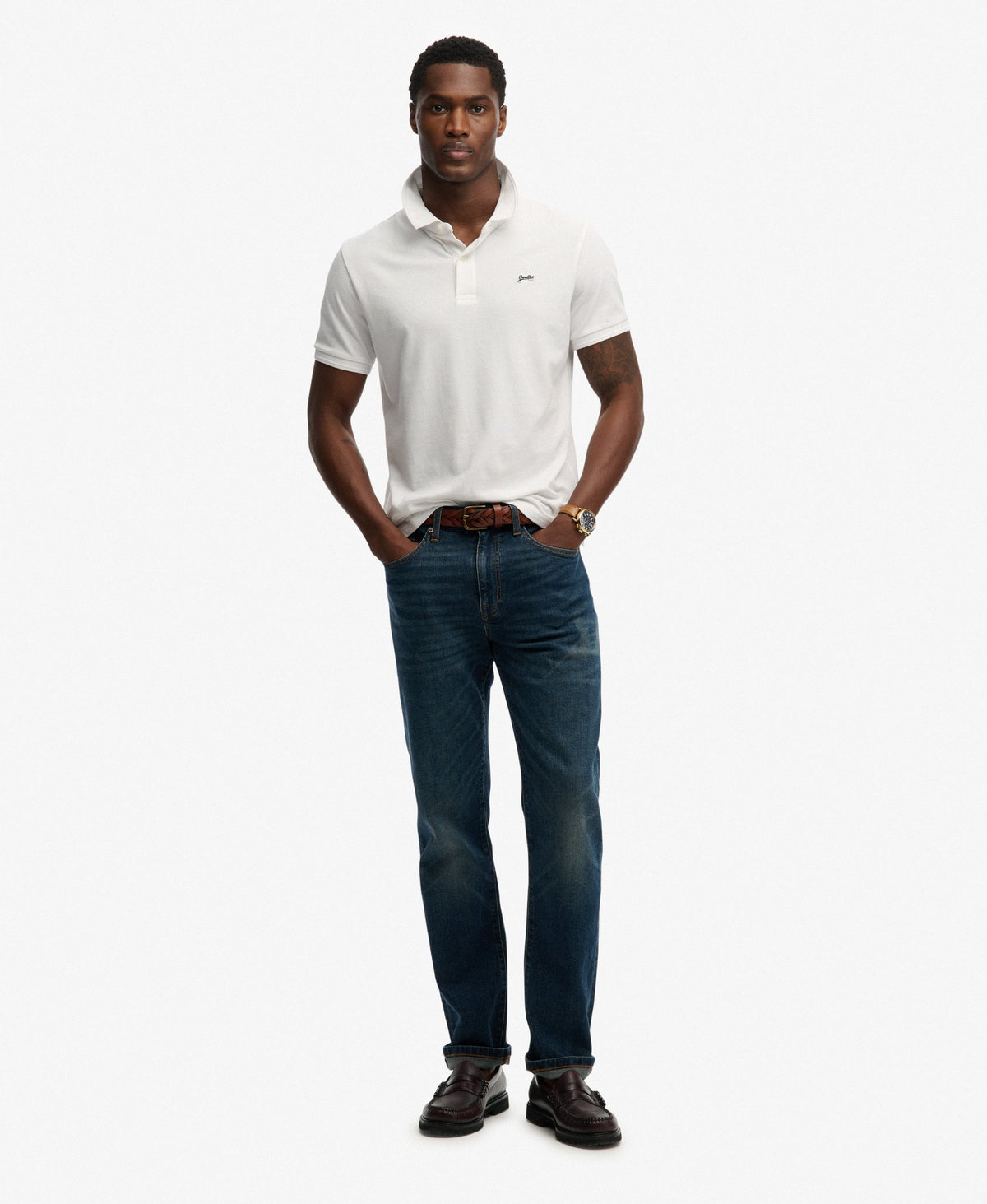 Superdry Mens Polo T-Shirt 'Classic Pique Polo' - Short Sleeved