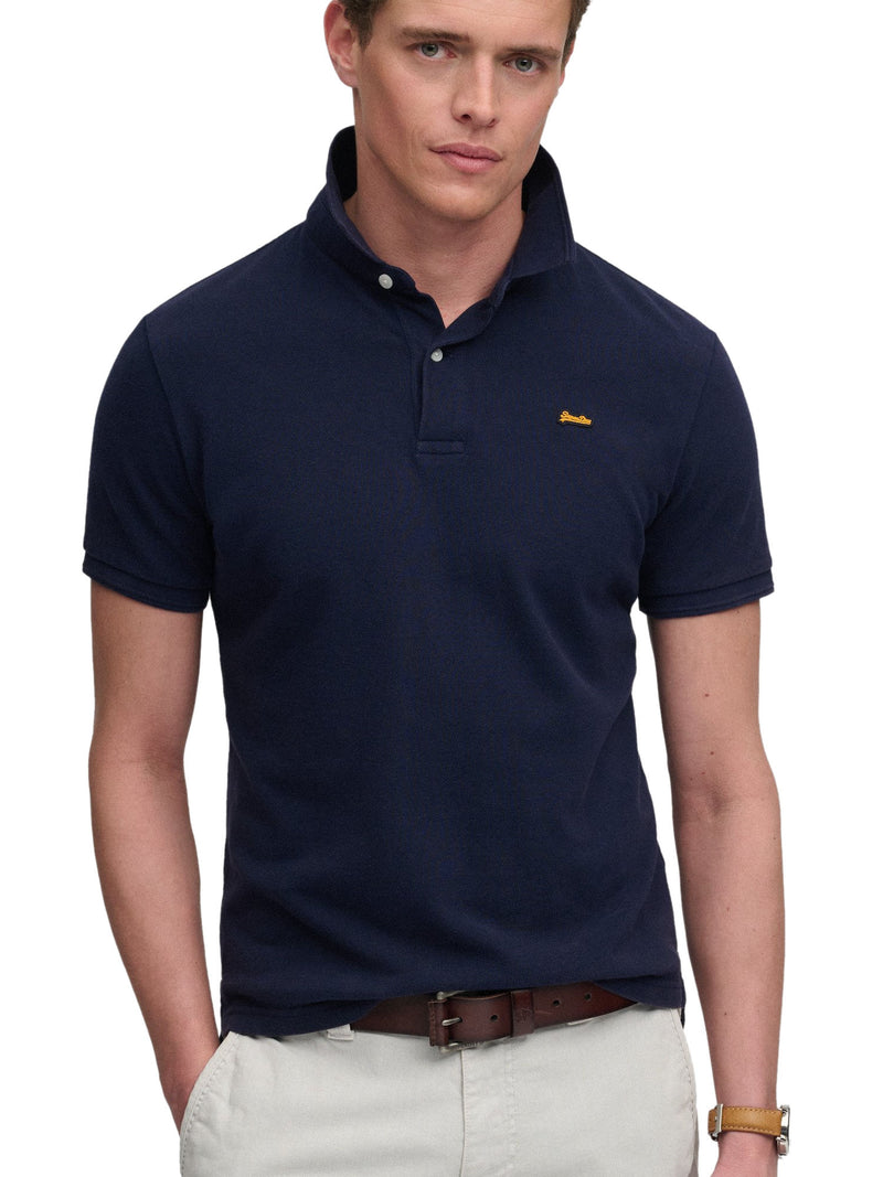 Superdry Mens Polo T-Shirt 'Classic Pique Polo' - Short Sleeved
