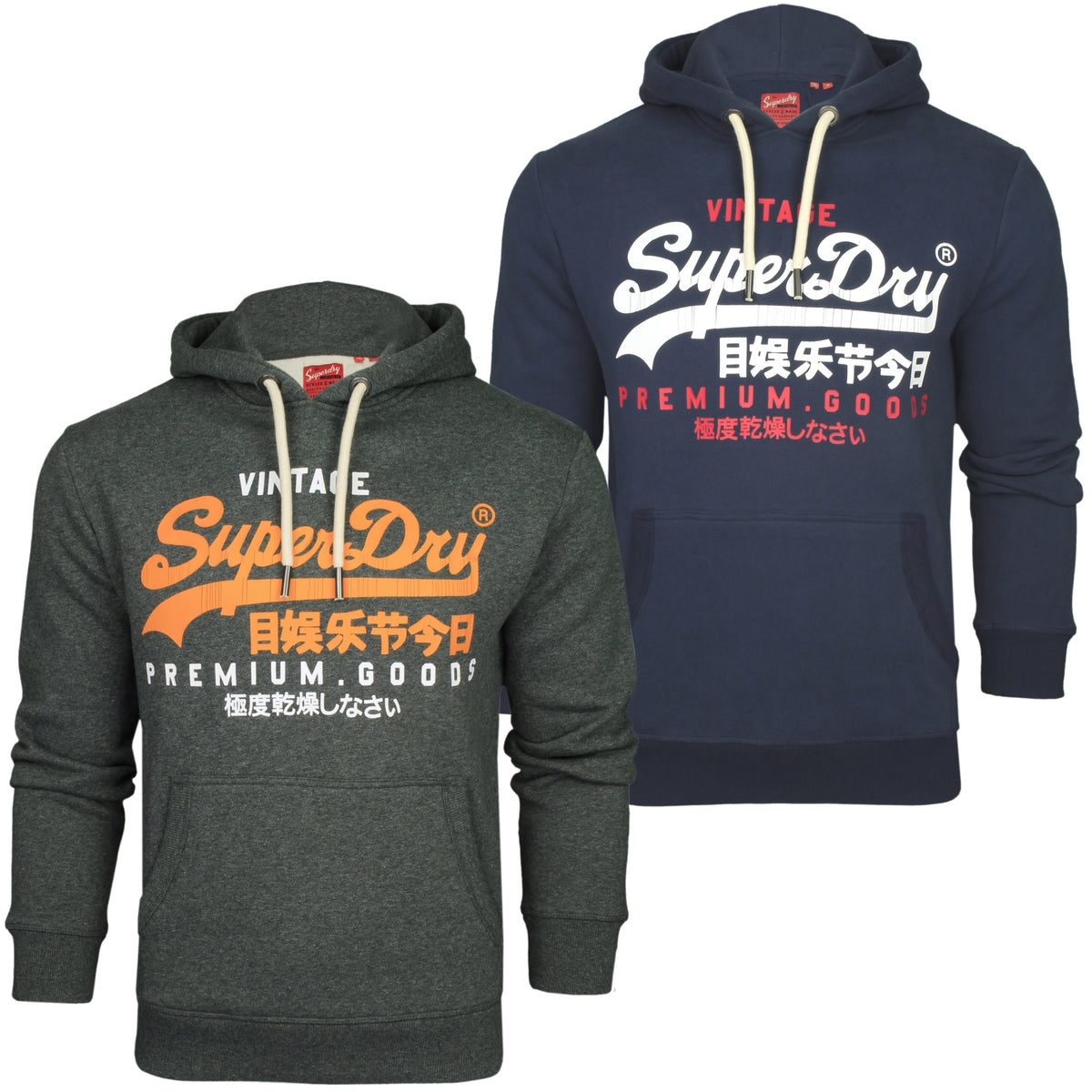 Superdry Mens Vintage Logo  'Duo' Hoodie Sweater, 01, M2013655A