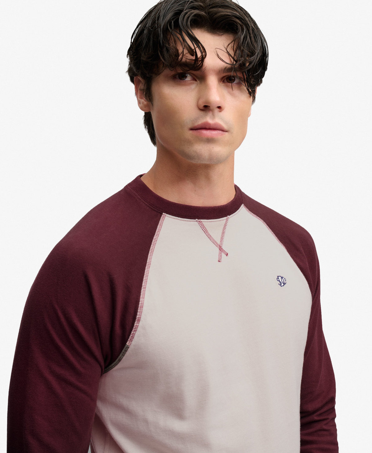 Superdry Mens 'Vintage Athletic Baseball Top' Long Sleeve T-Shirt