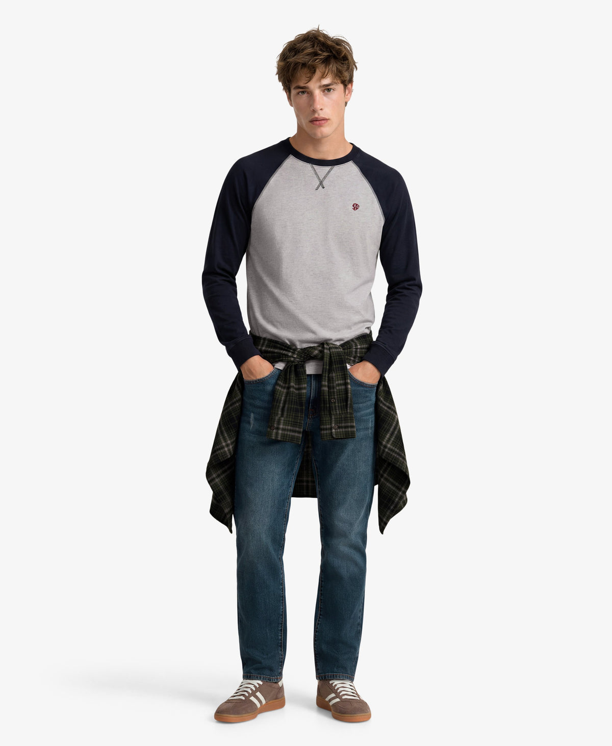 Superdry Mens 'Vintage Athletic Baseball Top' Long Sleeve T-Shirt