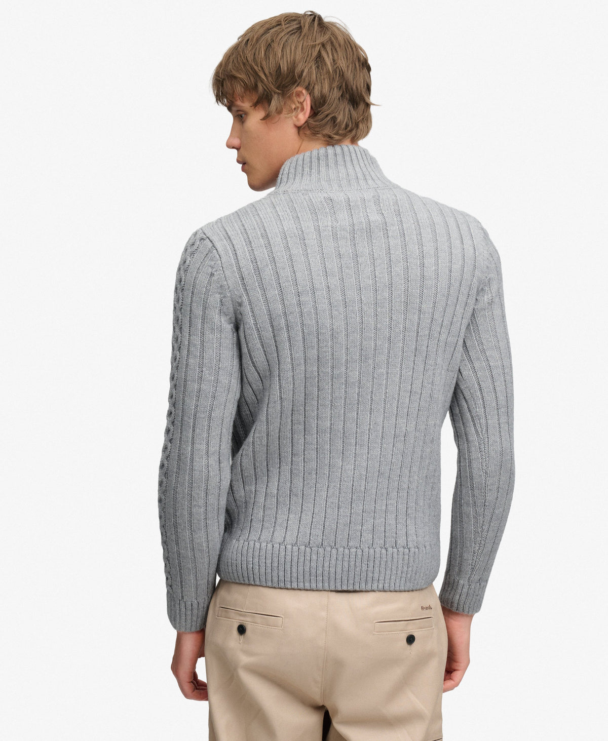 Superdry Mens Vintage 'Jacob' Cable Knit Half Zip Jumper