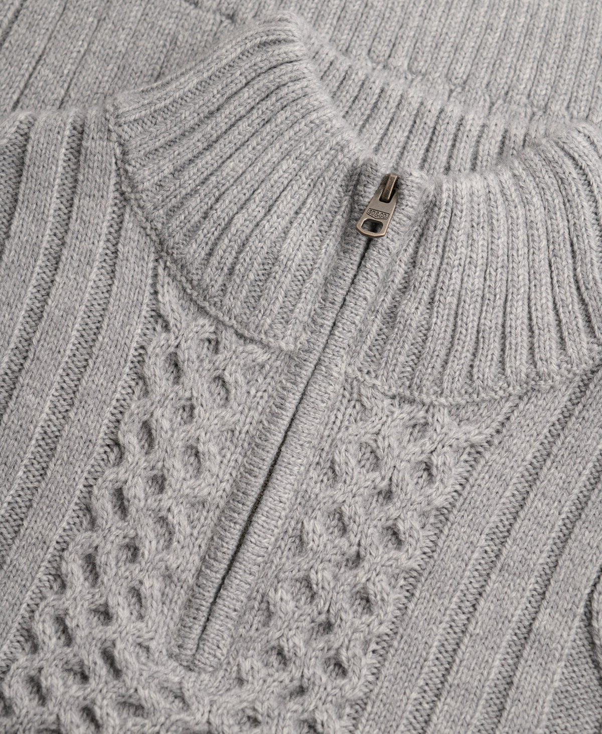 Superdry Mens Vintage 'Jacob' Cable Knit Half Zip Jumper