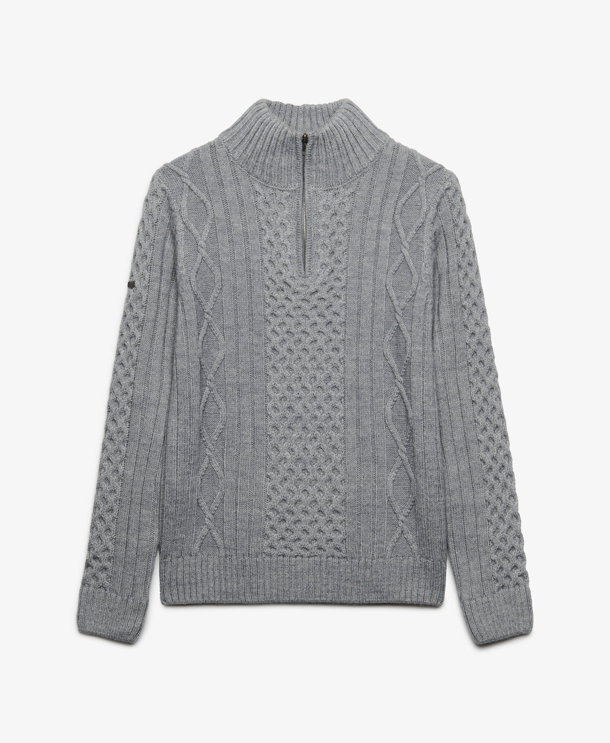 Superdry Mens Vintage 'Jacob' Cable Knit Half Zip Jumper
