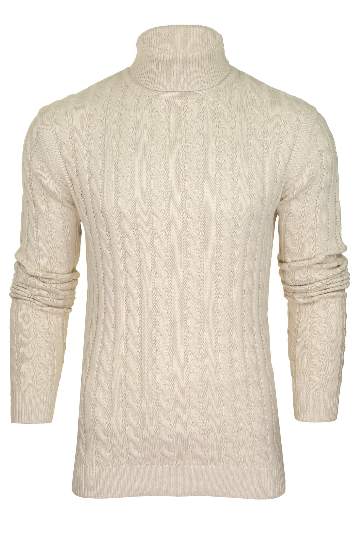 Brave Soul Men's 'Everstone' Cable Knit Roll Neck Jumper – Eon