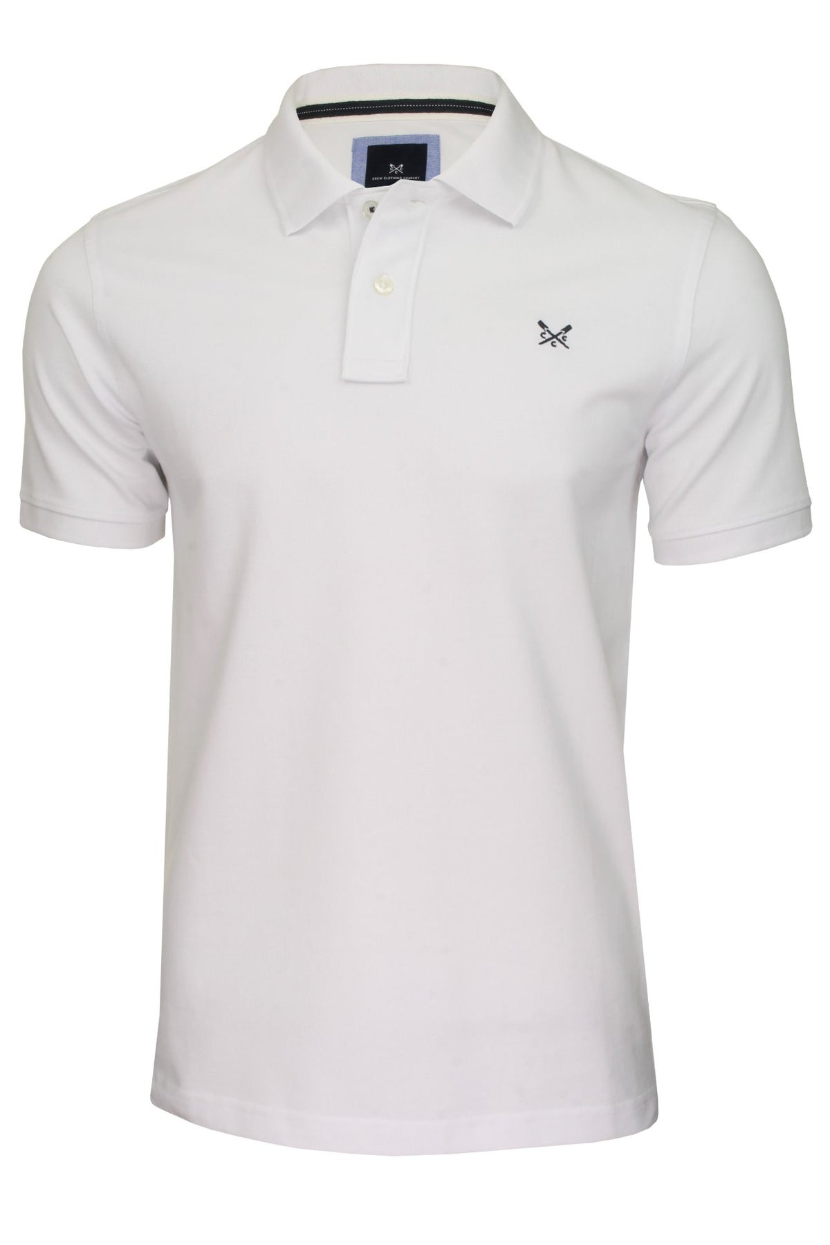 Crew Clothing Mens Pique Polo Shirt 'Classic Pique Polo' - Short Sleeved, 01, Mke002, Optic White