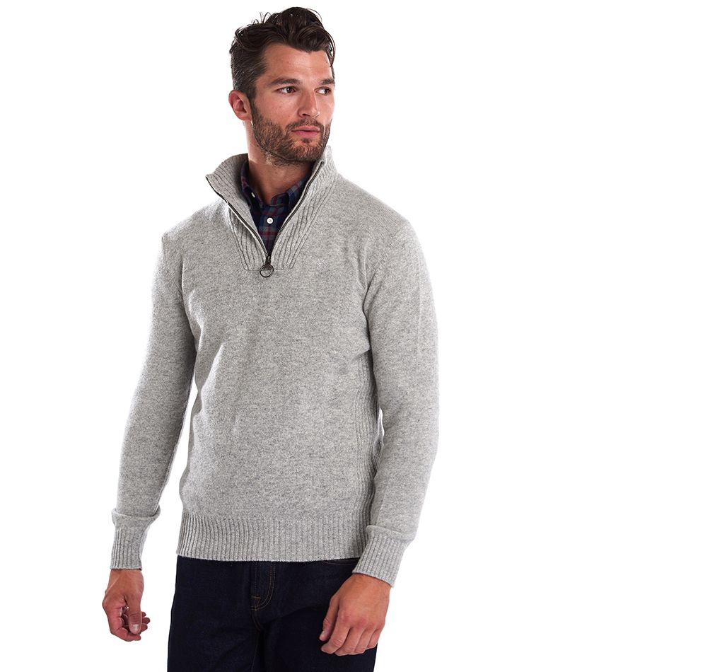 Barbour mens half zip on sale sweater