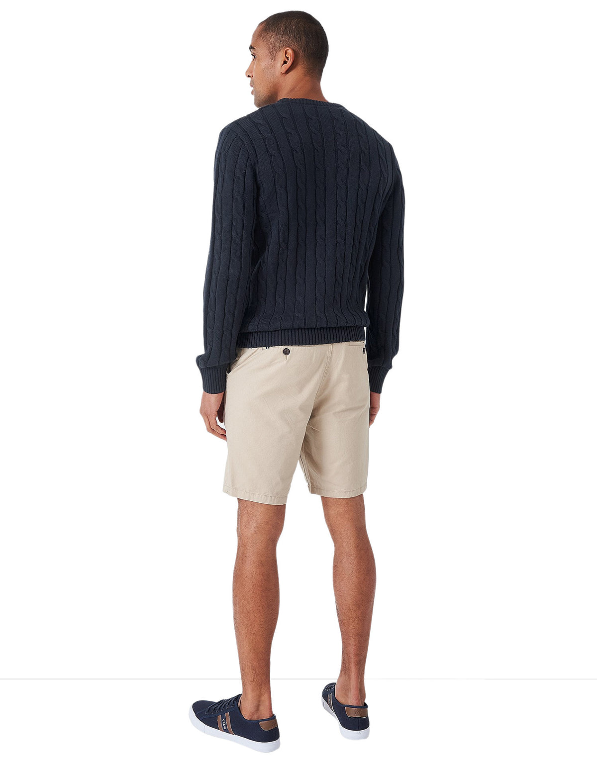 Crew Clothing Mens Cable Crew Jumper, 03, Mpc025, Navy