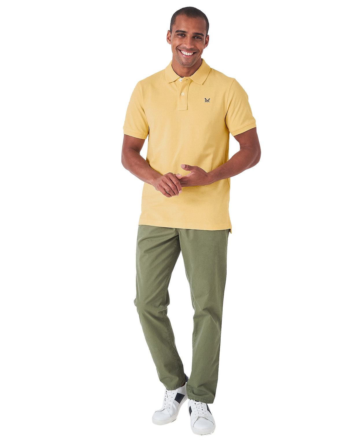 Crew Clothing Mens Pique Polo Shirt 'Classic Pique Polo' - Short Sleeved, 01, Mke002, Golden Haze