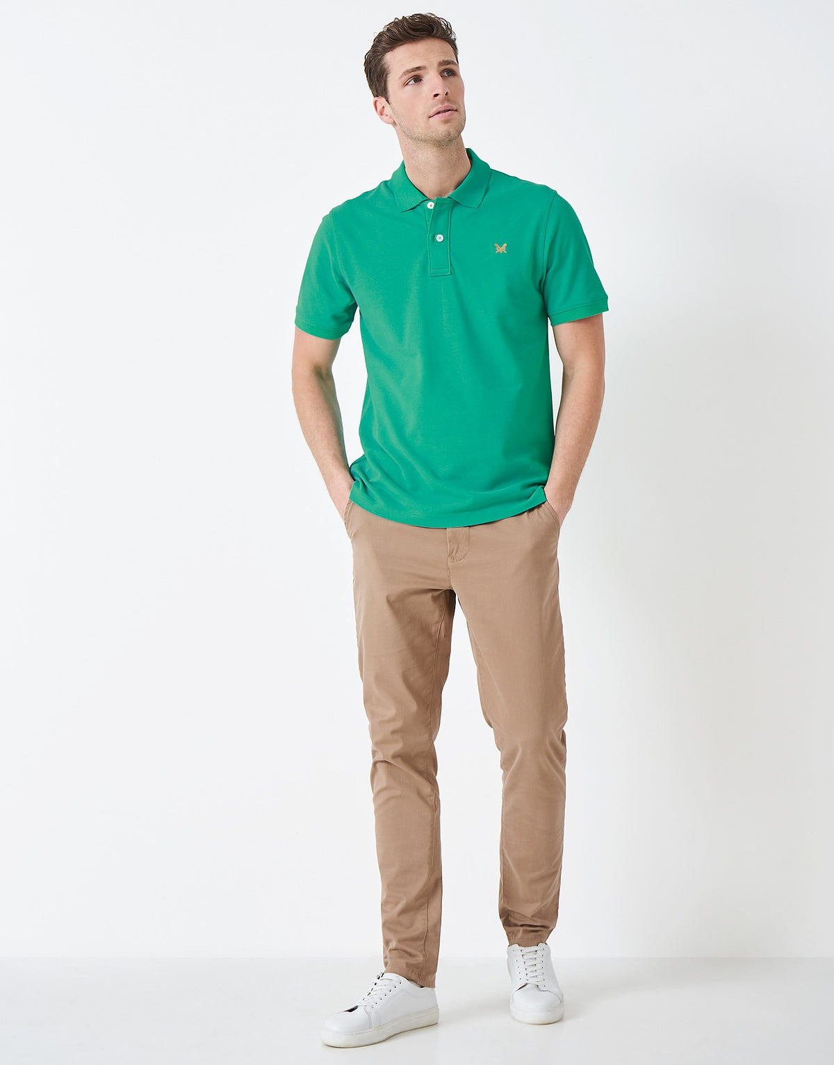 Crew Clothing Mens Pique Polo Shirt 'Classic Pique Polo' - Short Sleeved, 03, Mke002, Arcadia Green