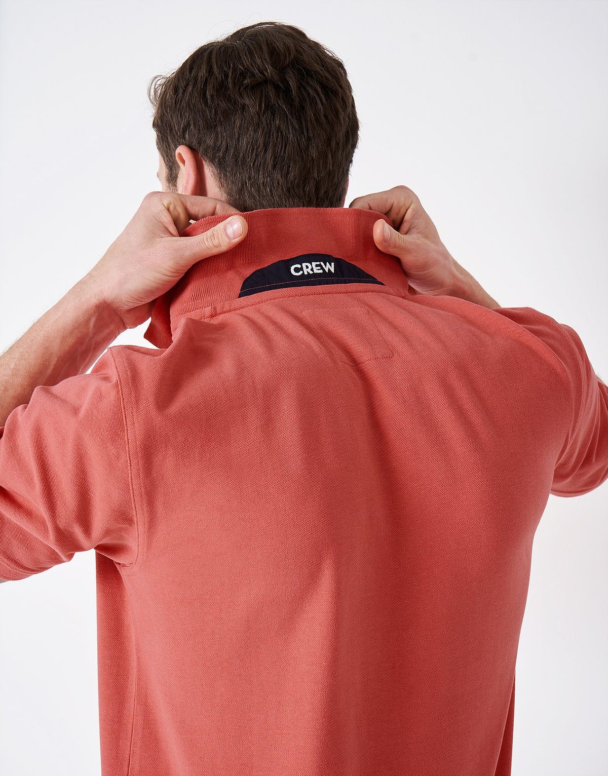 Crew Clothing Mens Pique Polo Shirt 'Classic Pique Polo' - Short Sleeved, 04, Mke002, Spiced Coral