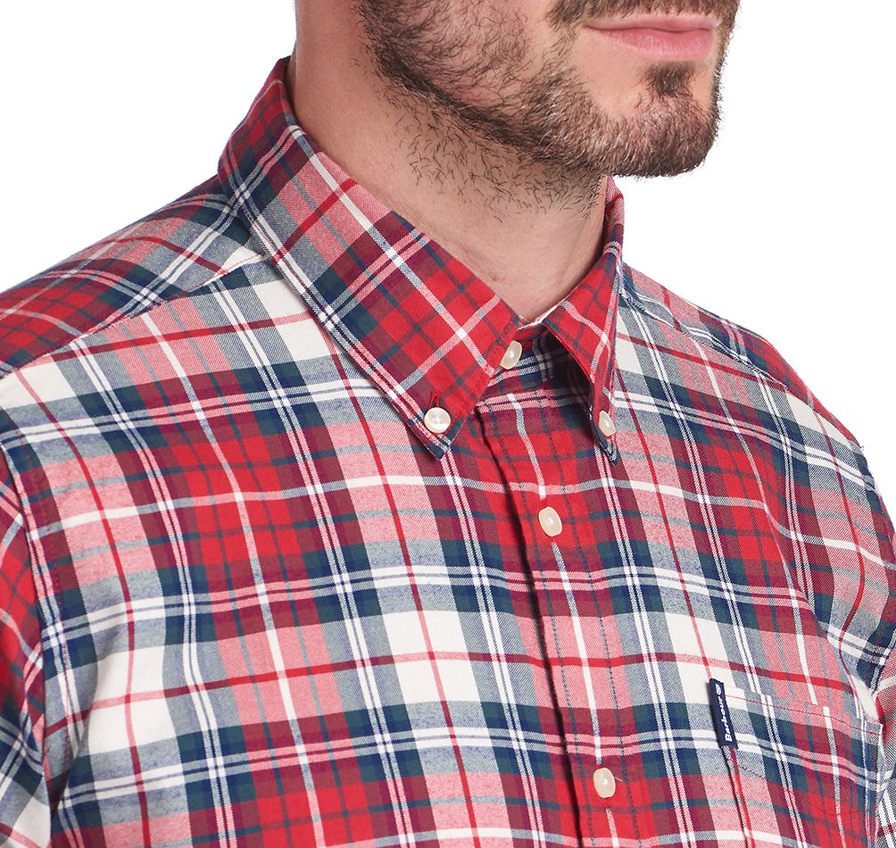 Barbour Men's 'Highland Check 10' Shirt - Long Sleeved, 05, Msh4548, Red