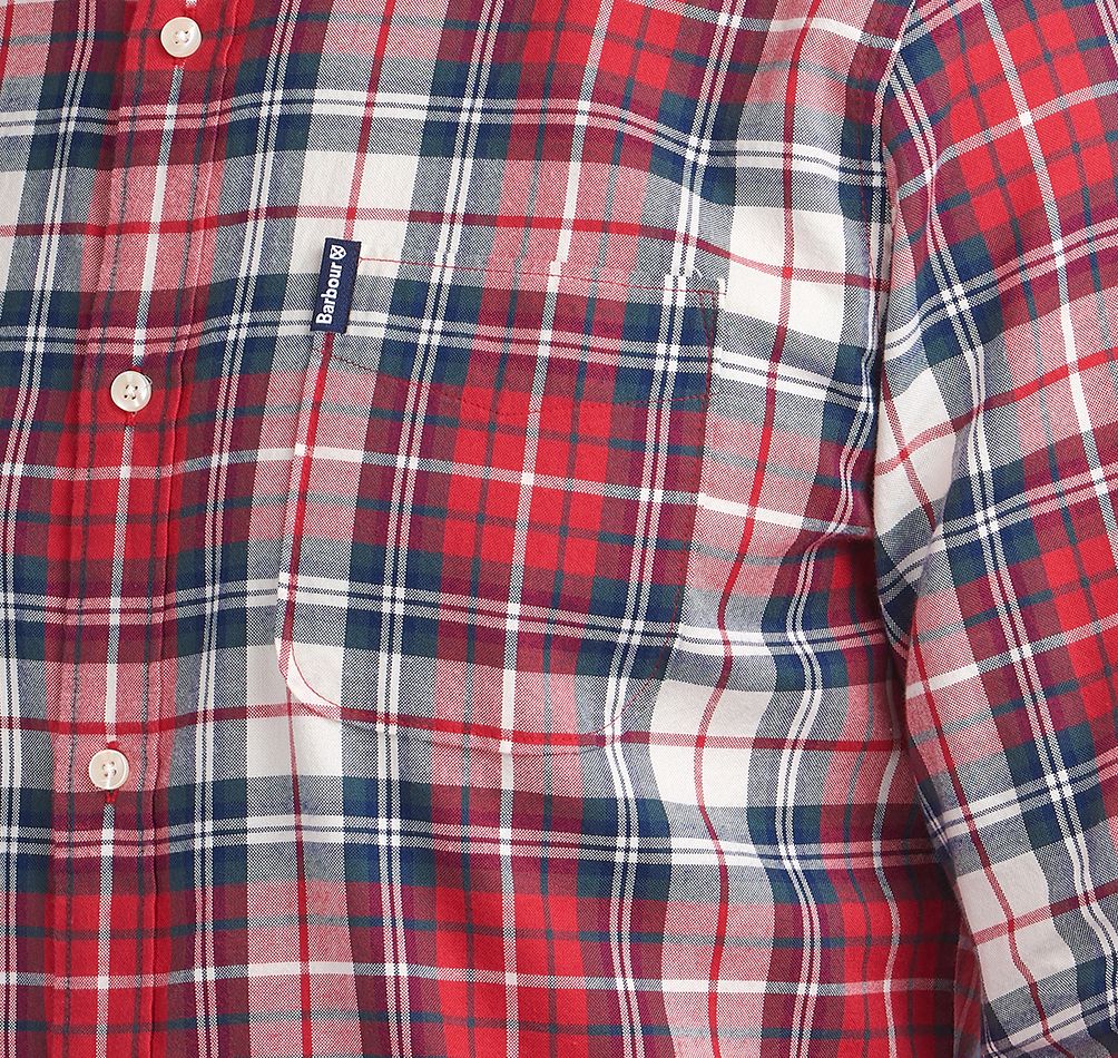 Barbour Men's 'Highland Check 10' Shirt - Long Sleeved, 06, Msh4548, Red