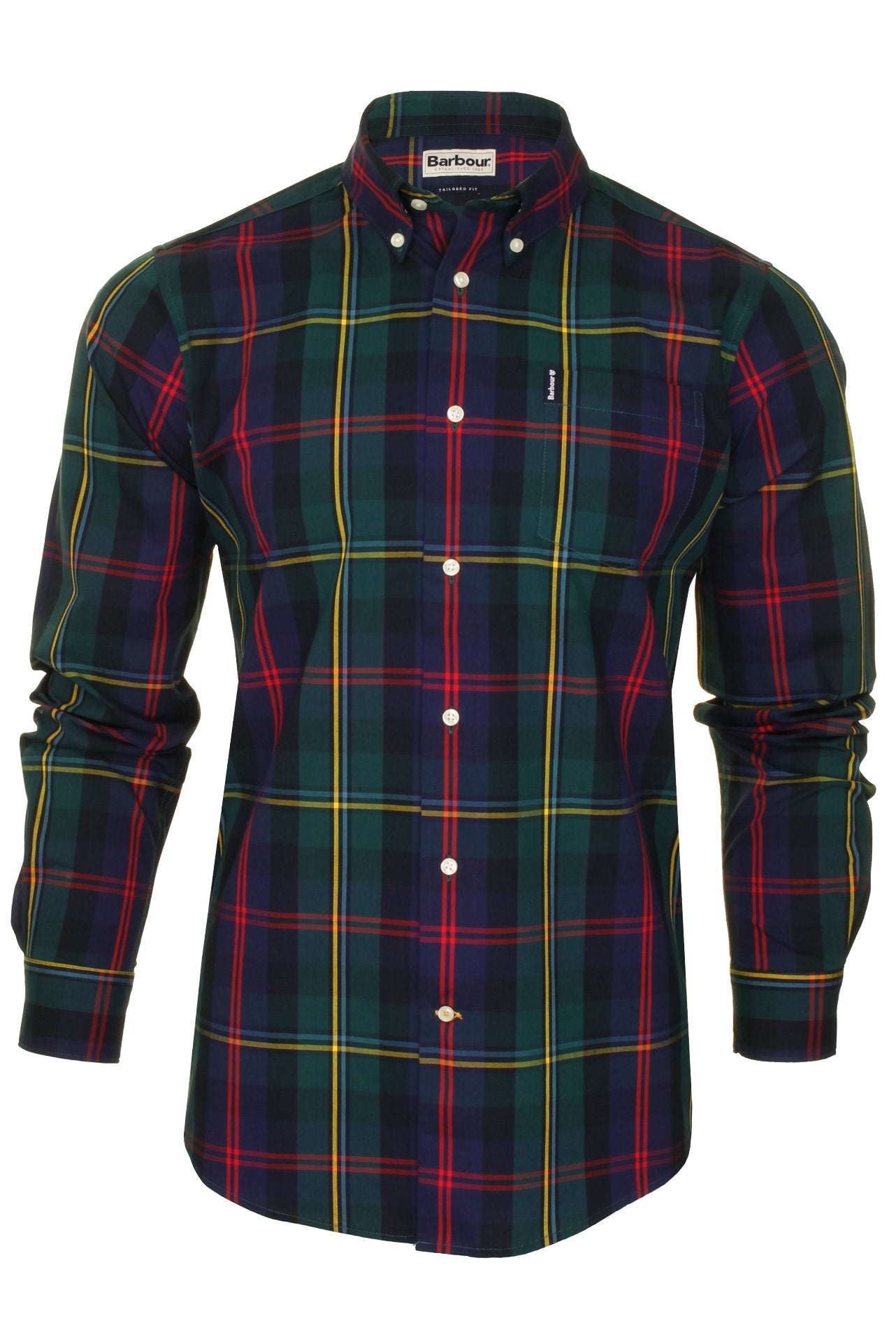 Barbour green deals check shirt