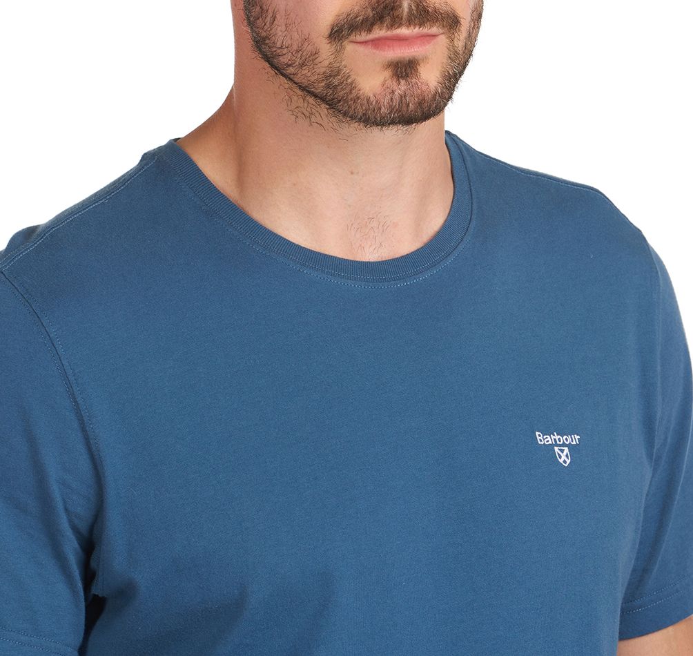 Barbour Men's Sports T-Shirt - Short Sleeved, 04, Mts0331, Dk Denim