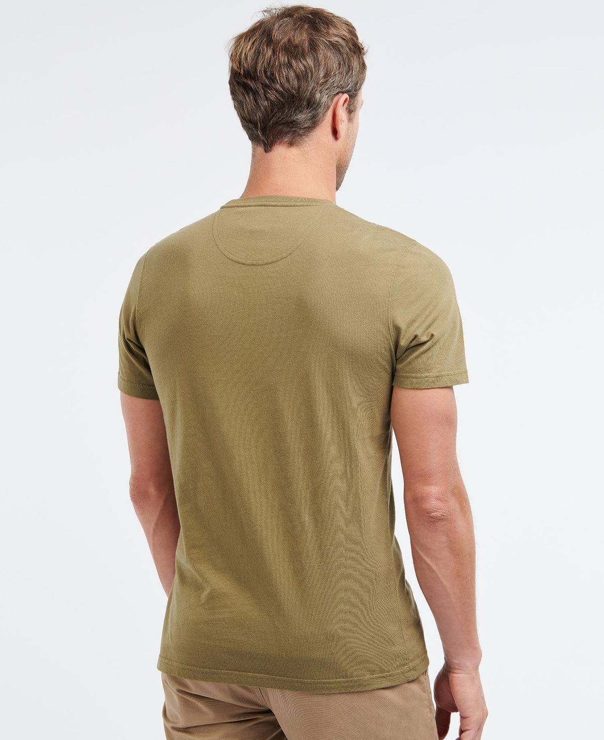 Barbour Men's Sports T-Shirt - Short Sleeved, 04, Mts0331, Mid Olive