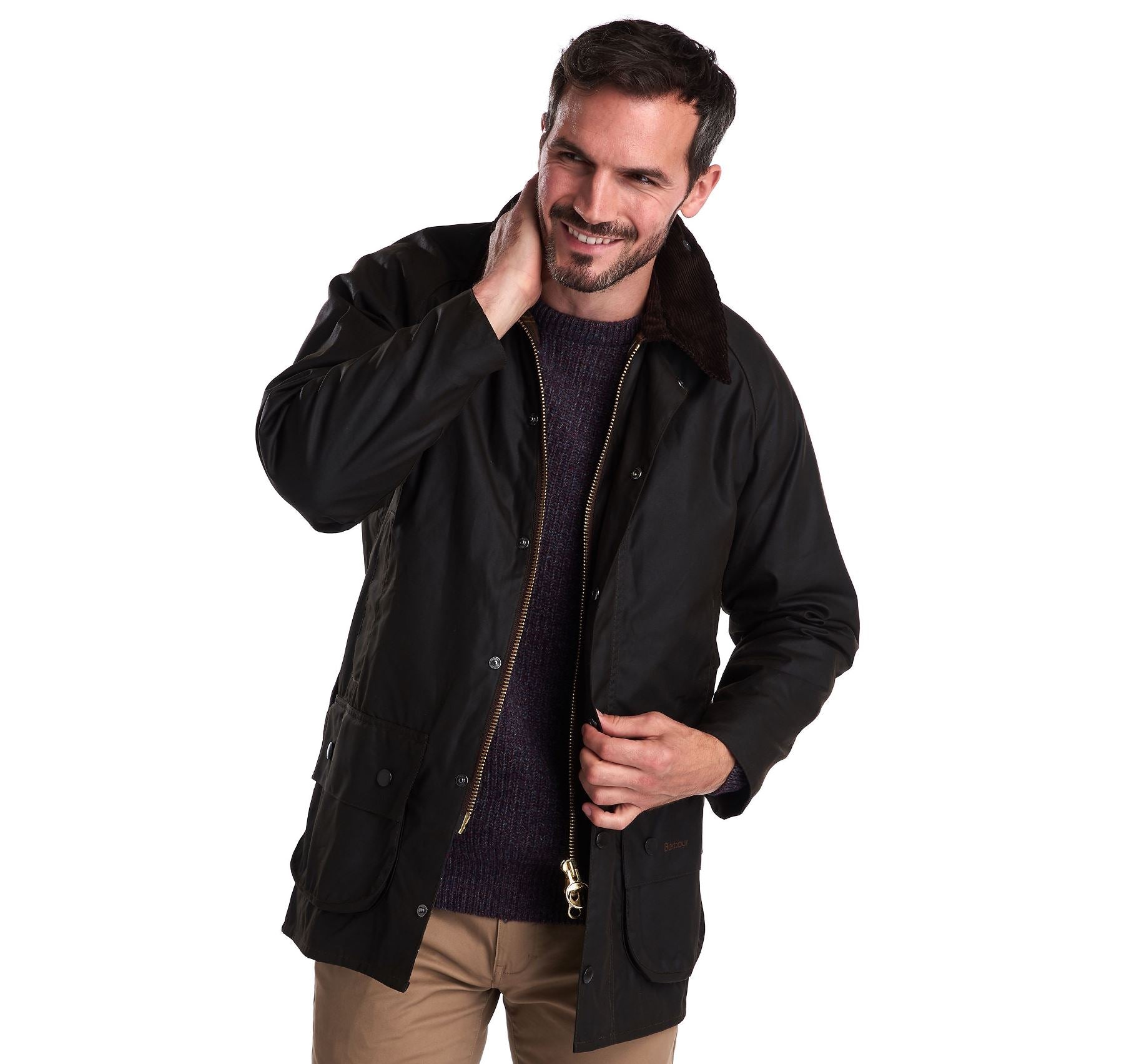 Barbour men's sale beaufort wax jacket