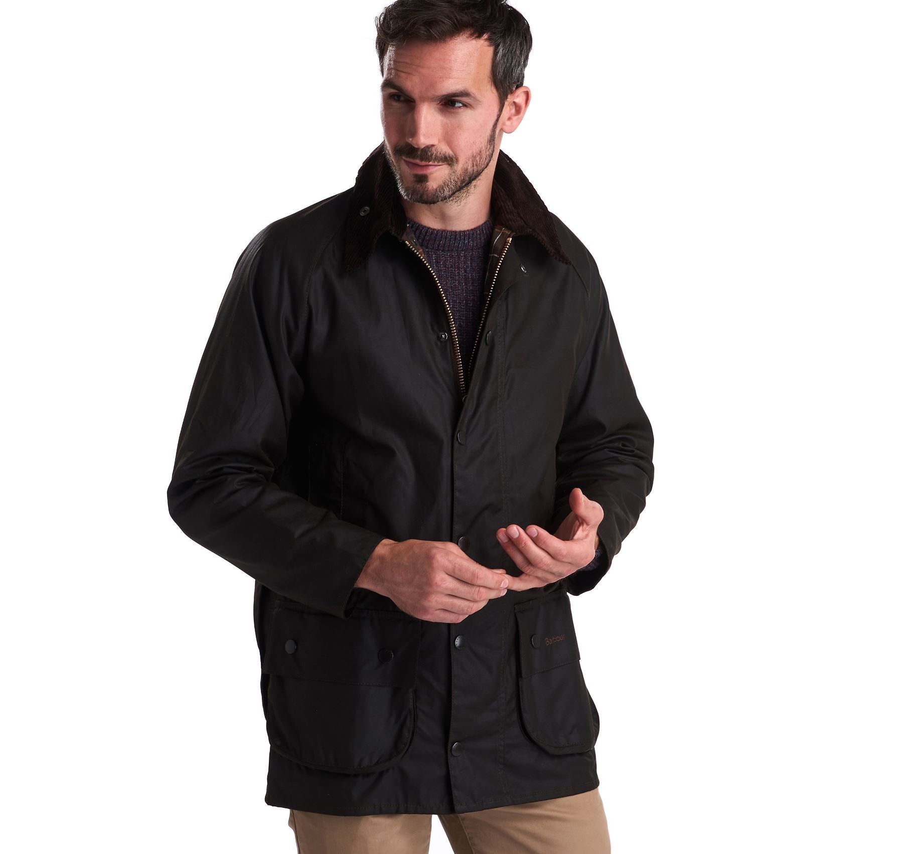 Barbour men's beaufort wax on sale jacket