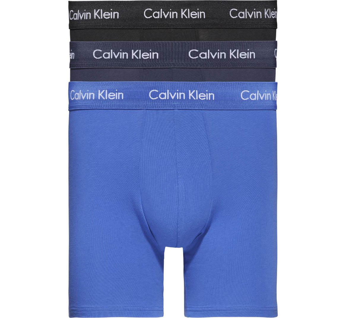 Calvin Klein Mens Boxer Briefs - Classic Fit (3-Pack), 01, Nb1770A, Black/Blue Shadow/ Cobalt Water