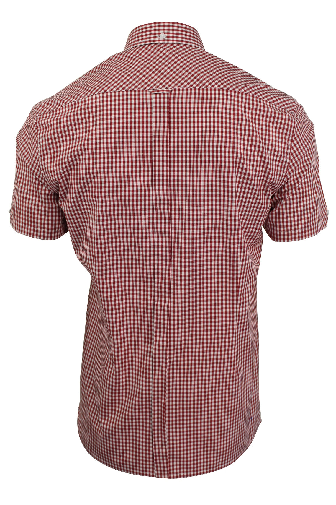 Merc London Men's 'Terry' Gingham Check Shirt - Short Sleeed