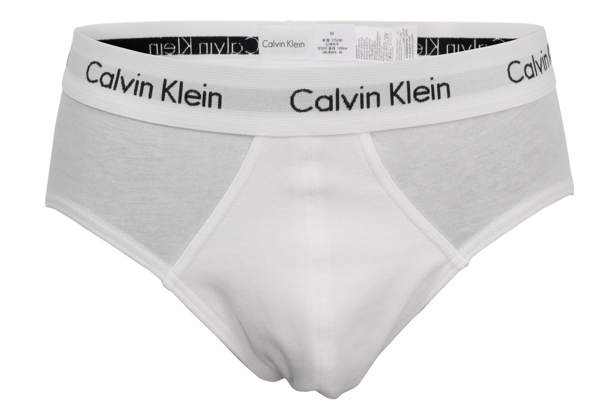 Mens Hip Brief Pants by Calvin Klein (3-Pack), 02, U2661G, White