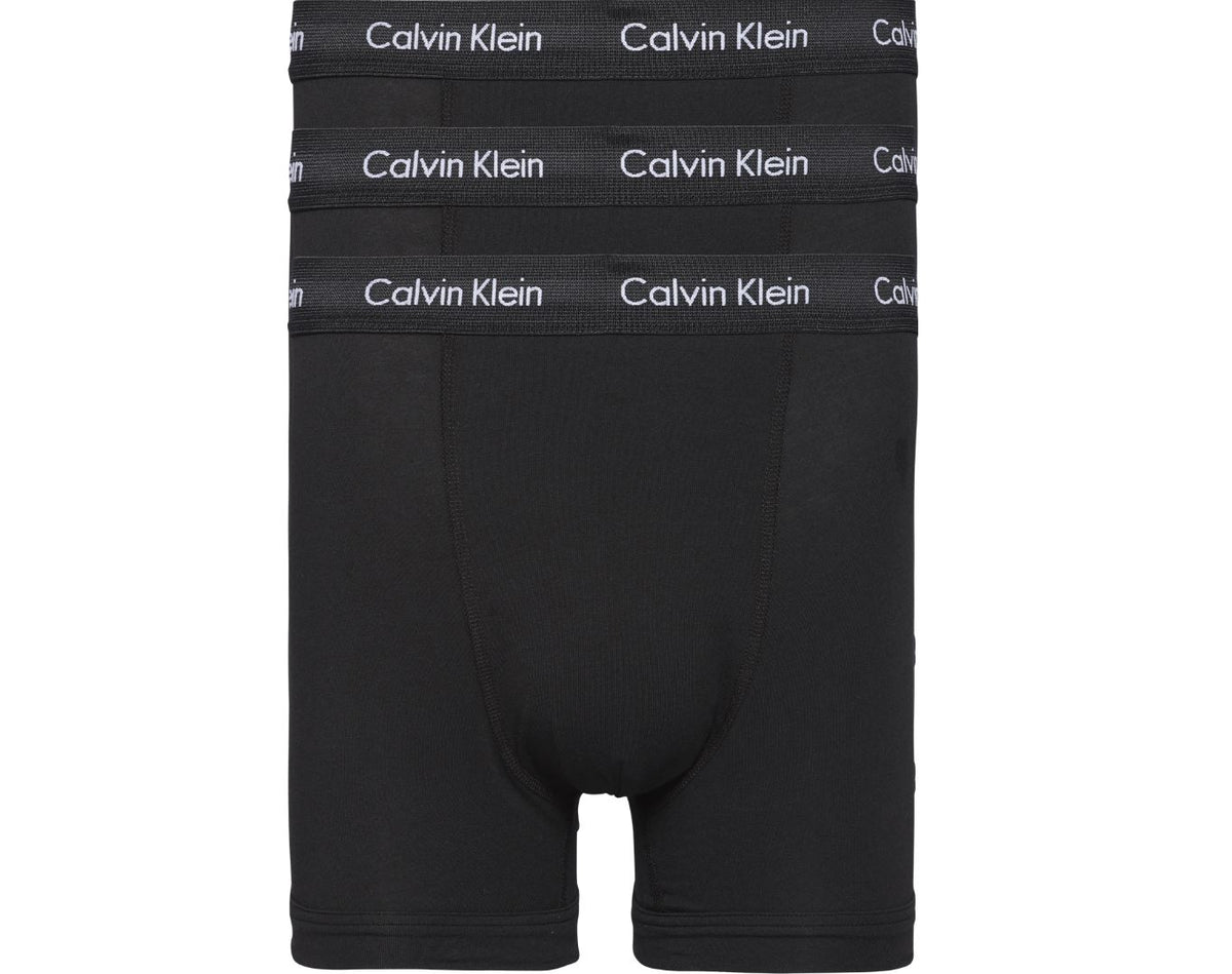 Calvin Klein Mens Classic Stretch Boxer Shorts/ Trunks (3-Pack), 01, K_U2662G, Black/ Black