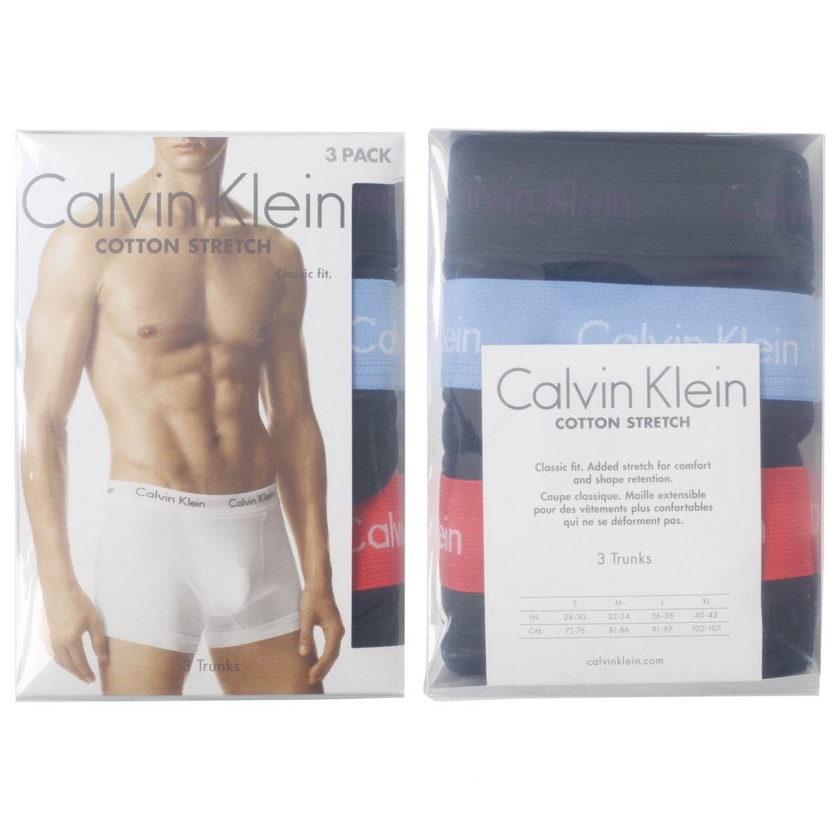 Calvin Klein Men's Cotton Stretch Boxer Shorts (3-Pack), 06, U2662G-S21, Black - Citrina/ Blue Burst/ Strawb Field