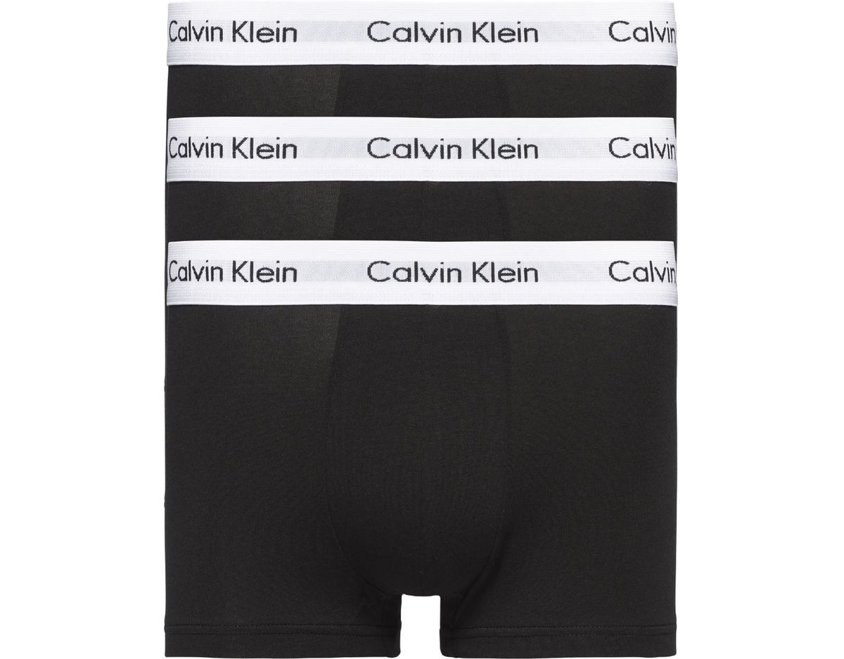 Mens Calvin Klein Boxer Shorts Low Rise Trunks 3 Pack, 01, U2664G, Black