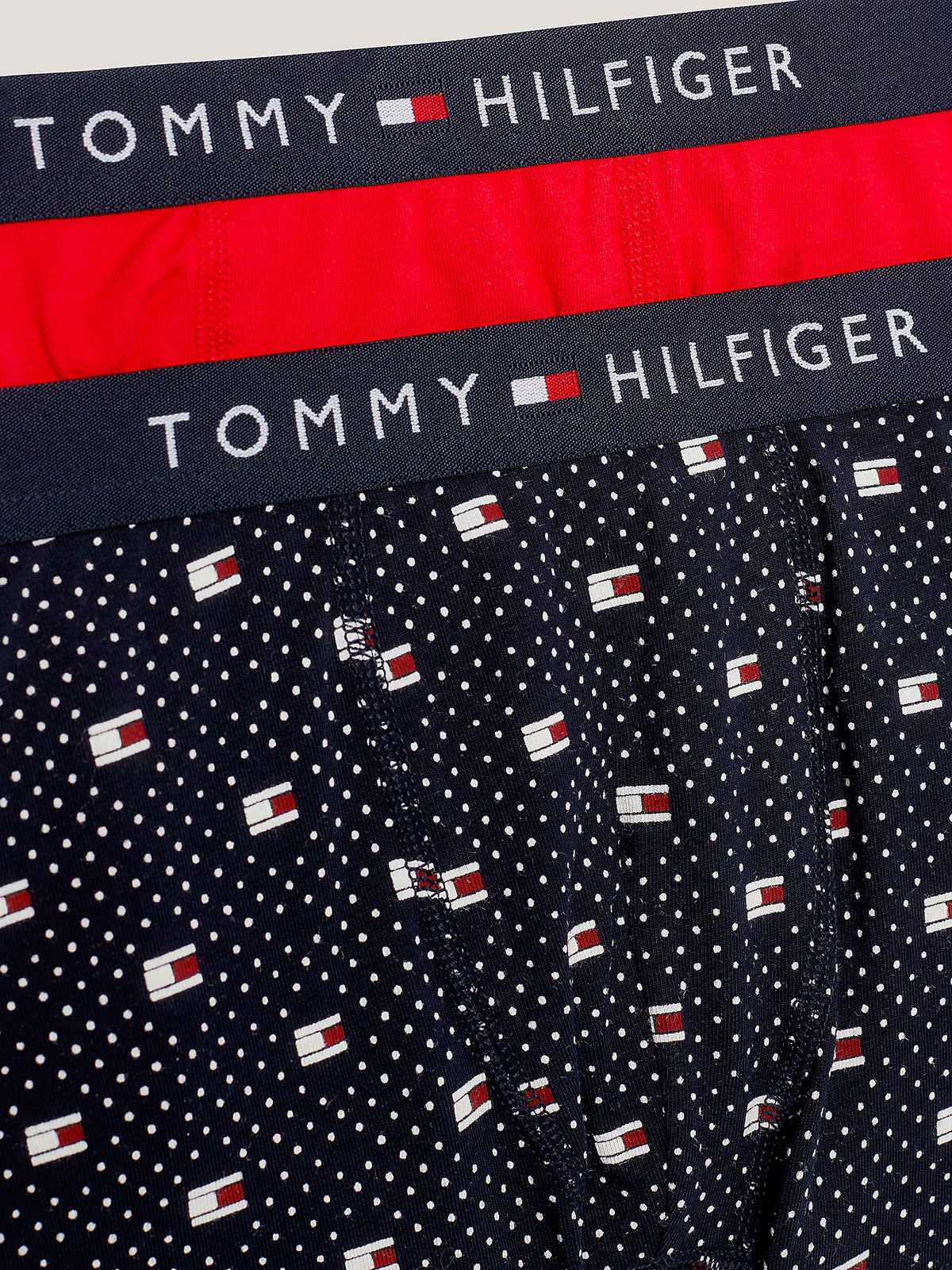 Tommy Hilfiger Boys Print Boxer Trunks - 2-Pack, 03, Ub0Ub00513, Polka Dot Flag/ Pr Re