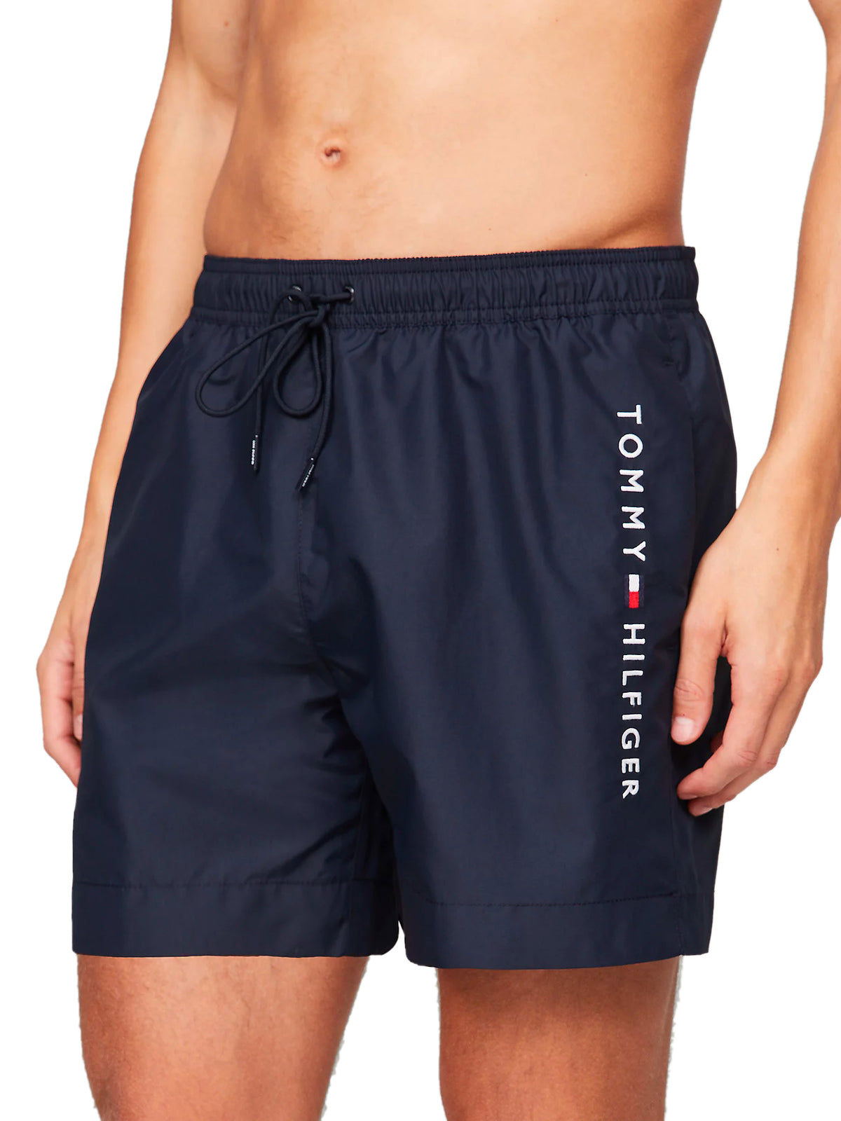 Tommy Hilfiger Mens Original Logo Mid Legth Swim Shorts, 01, Um0Um03258, Desert Sky