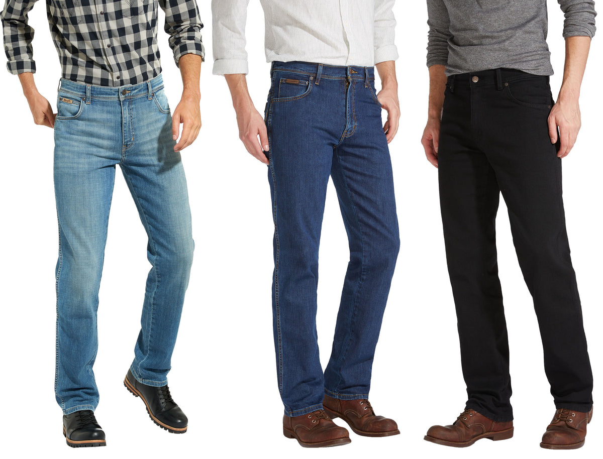 Mens Wrangler 'Texas' Jeans - Denim Stretch - Original Straight Fit, 01, W121-Core