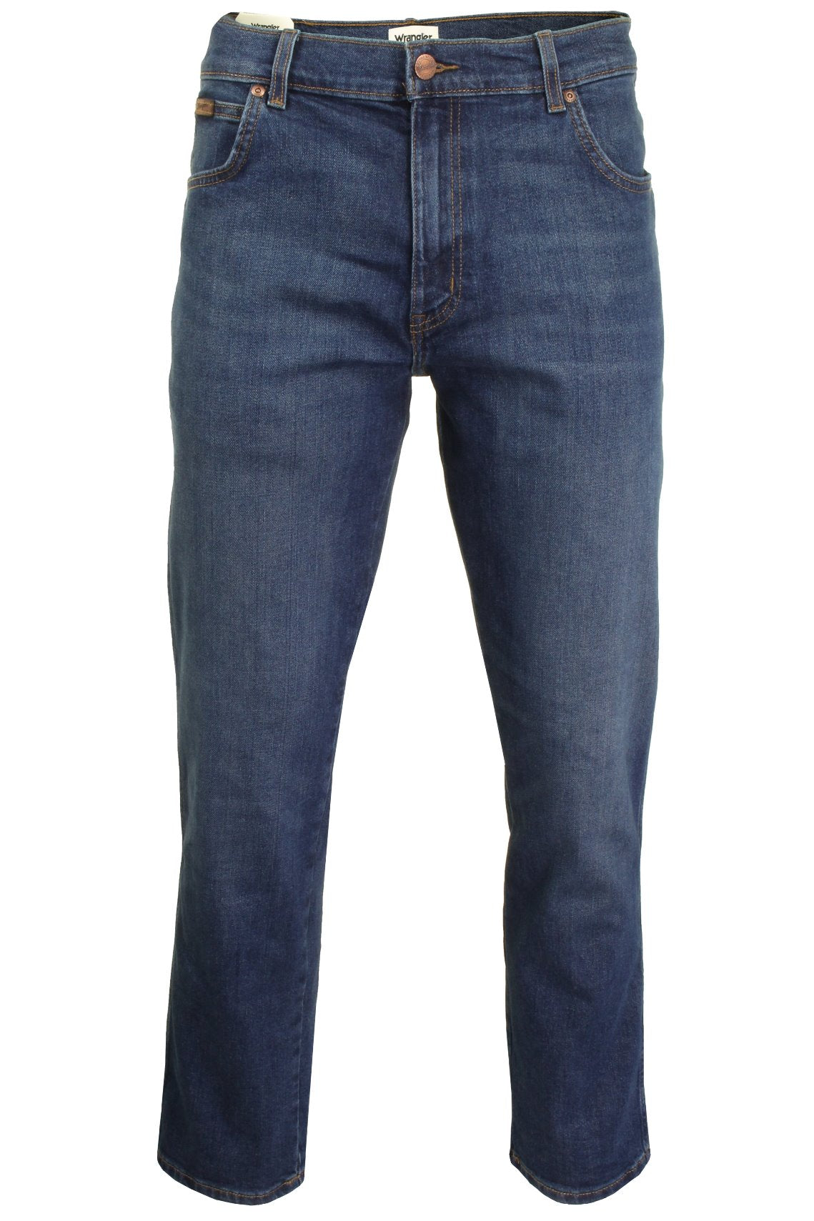 Mens Wrangler 'Texas' Jeans - Denim Stretch - Original Straight Fit, 01, W121-Core, Indigo Wit