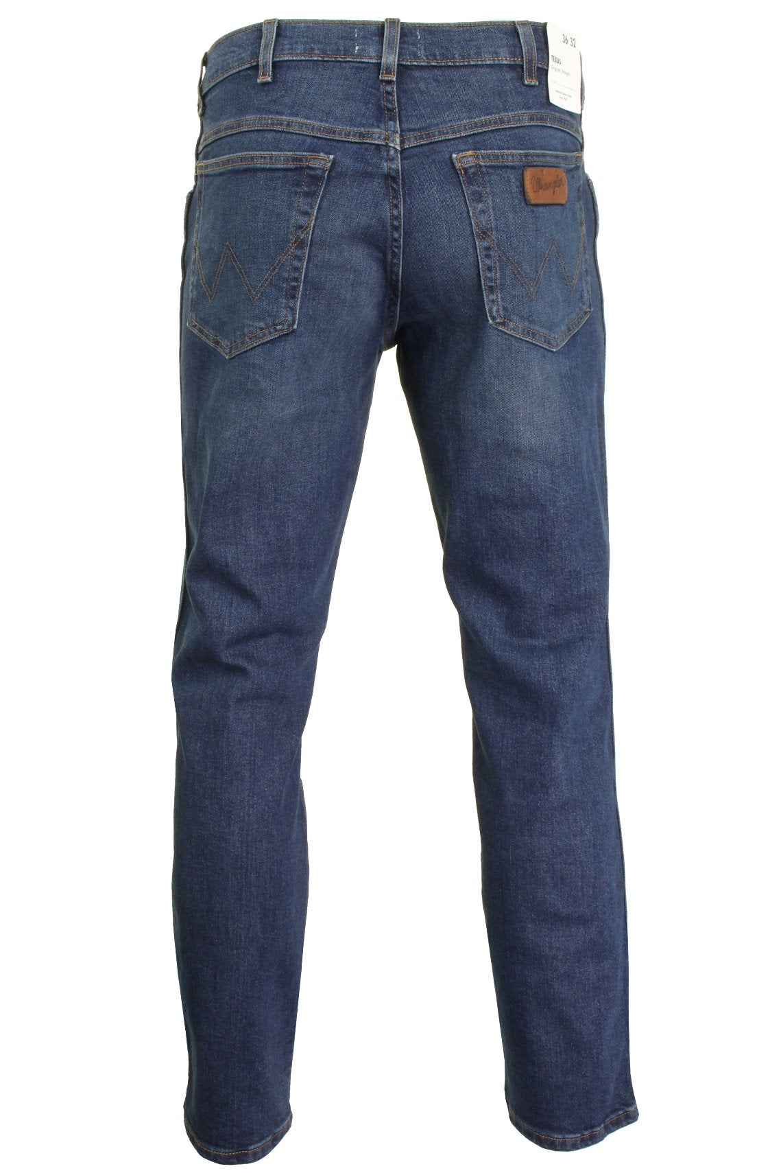 Mens Wrangler 'Texas' Jeans - Denim Stretch - Original Straight Fit, 03, W121-Core, Indigo Wit