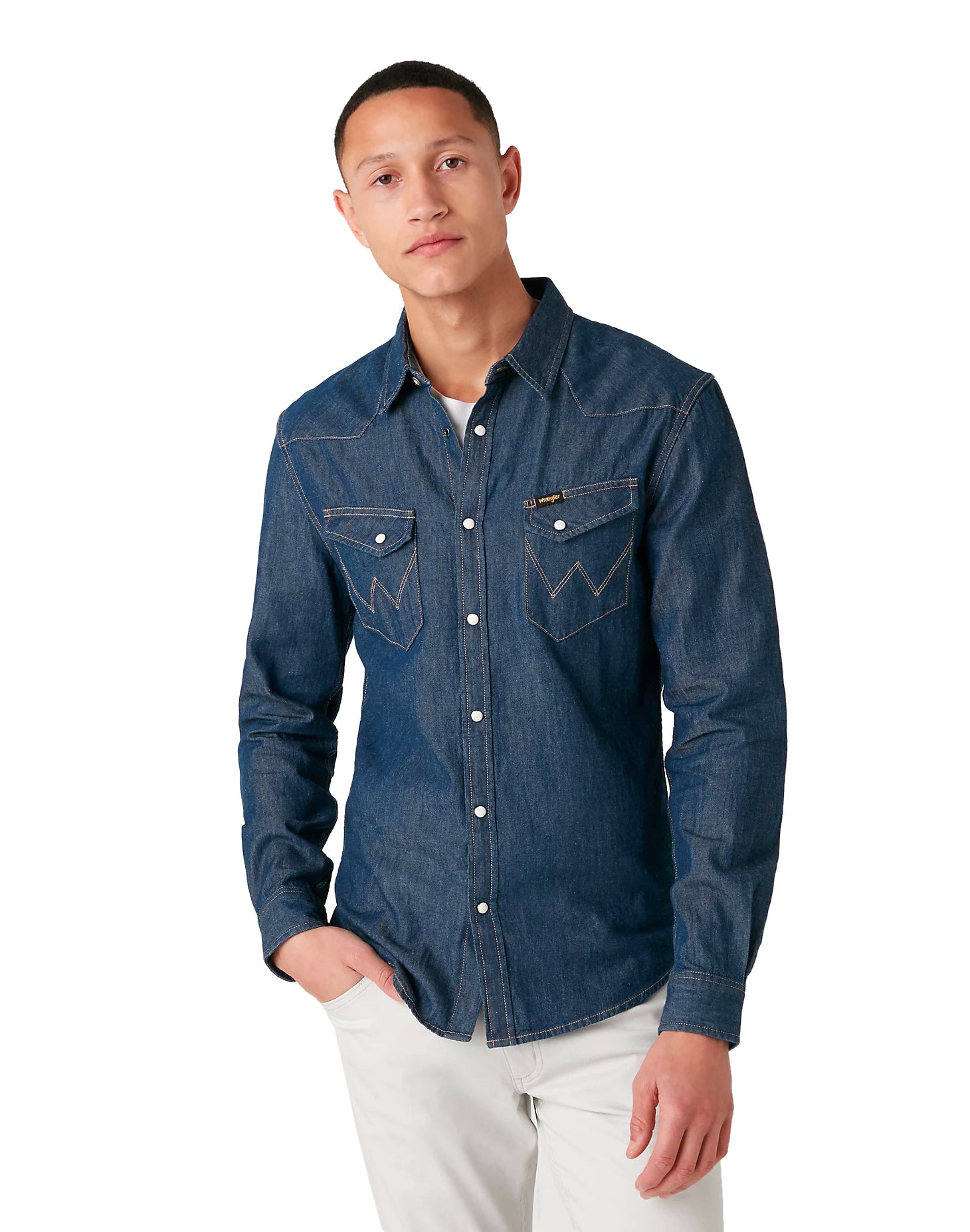 Men's denim outlet long sleeve shirt