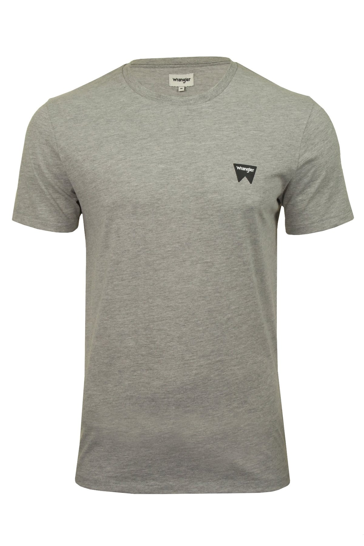 Wrangler Mens T-Shirt 'SS Sign off Tee', 01, W7C07D, Mid Grey Marl