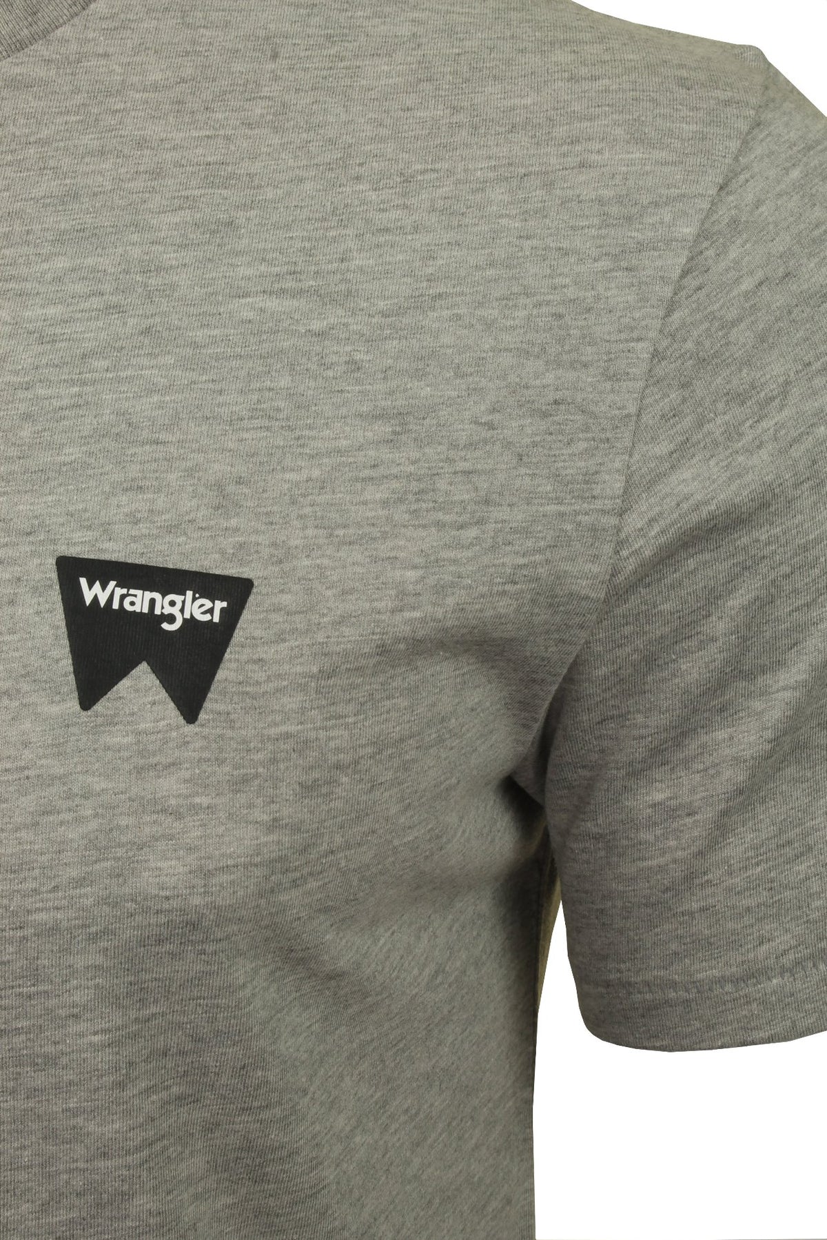 Wrangler Mens T-Shirt 'SS Sign off Tee', 02, W7C07D, Mid Grey Marl